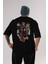 Spiderman (31) Arka Baskılı Siyah Oversize T-Shirt Bisiklet Yaka Pamuk Erkek Kadın 1