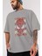Spiderman (12) Ön Baskılı Gri Oversize T-Shirt Bisiklet Yaka Pamuk Erkek Kadın 3