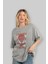 Spiderman (12) Ön Baskılı Gri Oversize T-Shirt Bisiklet Yaka Pamuk Erkek Kadın 4