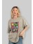 Friends Avenger Ön Baskılı Bej Oversize T-Shirt Bisiklet Yaka Pamuk Erkek Kadın 4