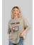 La Casa De Papel (4) Ön Baskılı Bej Oversize T-Shirt Bisiklet Yaka Pamuk Erkek Kadın 4