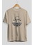 Batman (22) Ön Baskılı Bej Oversize T-Shirt Bisiklet Yaka Pamuk Erkek Kadın 2
