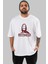 La Casa De Papel (1) Ön Baskılı Beyaz Oversize T-Shirt Bisiklet Yaka Erkek Kadın 1