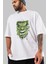 Hulk (4) Ön Baskılı Beyaz Oversize T-Shirt Bisiklet Yaka Erkek Kadın 3