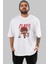 Flash Avengers (4) Ön Baskılı Beyaz Oversize T-Shirt Bisiklet Yaka Erkek Kadın 1