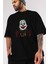 Joker (10) Ön Baskılı Siyah Oversize T-Shirt Bisiklet Yaka Erkek Kadın 3