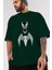 Spiderman (26) Ön Baskılı Zümrüt Yeşili Oversize T-Shirt Bisiklet Yaka Pamuk Erkek Kadın 3