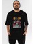 La Casa De Papel (6) Ön Baskılı Siyah Oversize T-Shirt Bisiklet Yaka Erkek Kadın 1