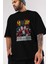 La Casa De Papel (6) Ön Baskılı Siyah Oversize T-Shirt Bisiklet Yaka Erkek Kadın 3