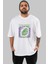 Hulk (12) Ön Baskılı Beyaz Oversize T-Shirt Bisiklet Yaka Erkek Kadın 1