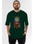 Iron Man (3) Ön Baskılı Zümrüt Yeşili Oversize T-Shirt Bisiklet Yaka Pamuk Erkek Kadın 1