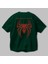 Spiderman (11) Arka Baskılı Zümrüt Yeşili Oversize T-Shirt Bisiklet Yaka Erkek Kadın 3
