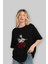 La Casa De Papel (10) Ön Baskılı Siyah Oversize T-Shirt Bisiklet Yaka Erkek Kadın 4