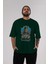Thor Love Thunder Ön Baskılı Zümrüt Yeşili Oversize T-Shirt Bisiklet Yaka Pamuk Erkek Kadın 5