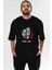 La Casa De Papel (9) Ön Baskılı Siyah Oversize T-Shirt Bisiklet Yaka Erkek Kadın 1