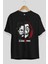 La Casa De Papel (9) Ön Baskılı Siyah Oversize T-Shirt Bisiklet Yaka Erkek Kadın 2
