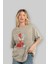 Spiderman Venom Ön Baskılı Bej Oversize T-Shirt Bisiklet Yaka Pamuk Erkek Kadın 4