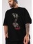 Guardians Of The Galaxy (2) Ön Baskılı Siyah Oversize T-Shirt Bisiklet Yaka Erkek Kadın 3