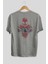 Spiderman (9) Arka Baskılı Gri Oversize T-Shirt Bisiklet Yaka Pamuk Erkek Kadın 2