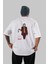 Joker (11) Arka Baskılı Beyaz Oversize T-Shirt Bisiklet Yaka Pamuk Erkek Kadın 1