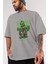 Soul King Brook Anime Ön Baskılı Gri Oversize T-Shirt %100 Pamuk Erkek Kadın 3