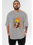 Naruto Uzumaki 1 Anime Ön Baskılı Gri Oversize T-Shirt %100 Pamuk Erkek Kadın 1