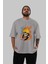 Naruto Uzumaki 1 Anime Ön Baskılı Gri Oversize T-Shirt %100 Pamuk Erkek Kadın 5