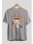 Iron Man (4) Ön Baskılı Gri Oversize T-Shirt Bisiklet Yaka Pamuk Erkek Kadın 2