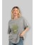 Hulk (3) Ön Baskılı Gri Oversize T-Shirt Bisiklet Yaka Pamuk Erkek Kadın 4