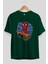 Spiderman (29) Ön Baskılı Zümrüt Yeşili Oversize T-Shirt Bisiklet Yaka Pamuk Erkek Kadın 2