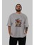 Iron Man (6) Ön Baskılı Gri Oversize T-Shirt Bisiklet Yaka Pamuk Erkek Kadın 5