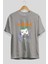Joker (6) Ön Baskılı Gri Oversize T-Shirt Bisiklet Yaka Pamuk Erkek Kadın 2