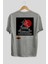 Retro Japanese Arka Baskılı Gri Oversize T-Shirt Unisex Erkek Kadın Bisiklet Yaka 2