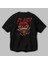 Flash Avengers (4) Arka Baskılı Siyah Oversize T-Shirt Bisiklet Yaka Pamuk Erkek Kadın 3