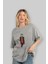 Joker (11) Ön Baskılı Gri Oversize T-Shirt Bisiklet Yaka Pamuk Erkek Kadın 4