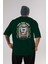 Too Hot And Bitter Arka Baskılı Zümrüt Yeşili Oversize T-Shirt Erkek Kadın Bisiklet Yaka 1