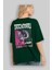Orochimaru Arka Baskılı Zümrüt Yeşili Oversize T-Shirt Erkek Kadın Bisiklet Yaka 4