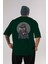 Monkey Suits Arka Baskılı Zümrüt Yeşili Oversize T-Shirt Unisex Erkek Kadın Bisiklet Yaka 1