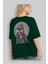 Monkey Suits Arka Baskılı Zümrüt Yeşili Oversize T-Shirt Unisex Erkek Kadın Bisiklet Yaka 4