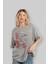 Jurassic Park (2) Ön Baskılı Gri Oversize T-Shirt Bisiklet Yaka Pamuk Erkek Kadın 4