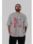 Jurassic Park (2) Ön Baskılı Gri Oversize T-Shirt Bisiklet Yaka Pamuk Erkek Kadın 5