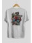Spiderman Arka Baskılı Beyaz Oversize T-Shirt Bisiklet Yaka Pamuk Erkek Kadın 2