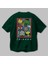 Friends Avenger Arka Baskılı Zümrüt Yeşili Oversize T-Shirt Bisiklet Yaka Erkek Kadın 3