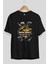 Jurassic Park (5) Ön Baskılı Siyah Oversize T-Shirt Bisiklet Yaka Erkek Kadın 2
