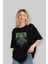 Joker (9) Ön Baskılı Siyah Oversize T-Shirt Bisiklet Yaka Erkek Kadın 4