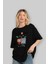 La Casa De Papel (4) Ön Baskılı Siyah Oversize T-Shirt Bisiklet Yaka Erkek Kadın 4