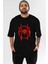 Spiderman (32) Ön Baskılı Siyah Oversize T-Shirt Bisiklet Yaka Erkek Kadın 1