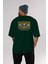 Evolution Urban Style Arka Baskılı Zümrüt Yeşili Oversize T-Shirt Unisex Erkek Kadın Bisiklet Yaka 5