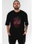 Spiderman (21) Ön Baskılı Siyah Oversize T-Shirt Bisiklet Yaka Erkek Kadın 1