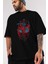 Spiderman (21) Ön Baskılı Siyah Oversize T-Shirt Bisiklet Yaka Erkek Kadın 3